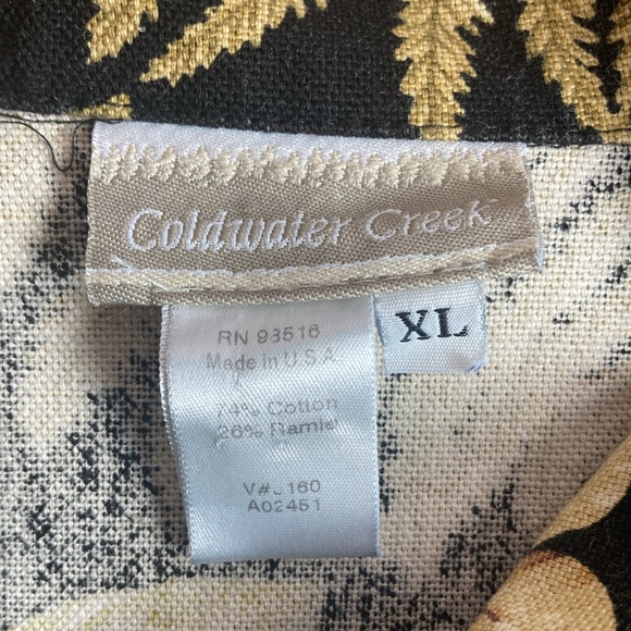 Vintage XL Coldwater Creek Collared Button Front Jacket Tapestry EUC - Picture 3 of 8